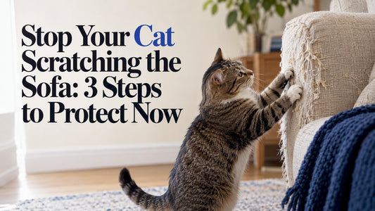 Cat scratching the arm of a sofa