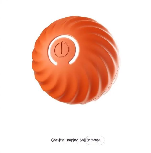 Orange ribbed ball on white with a small caption below.